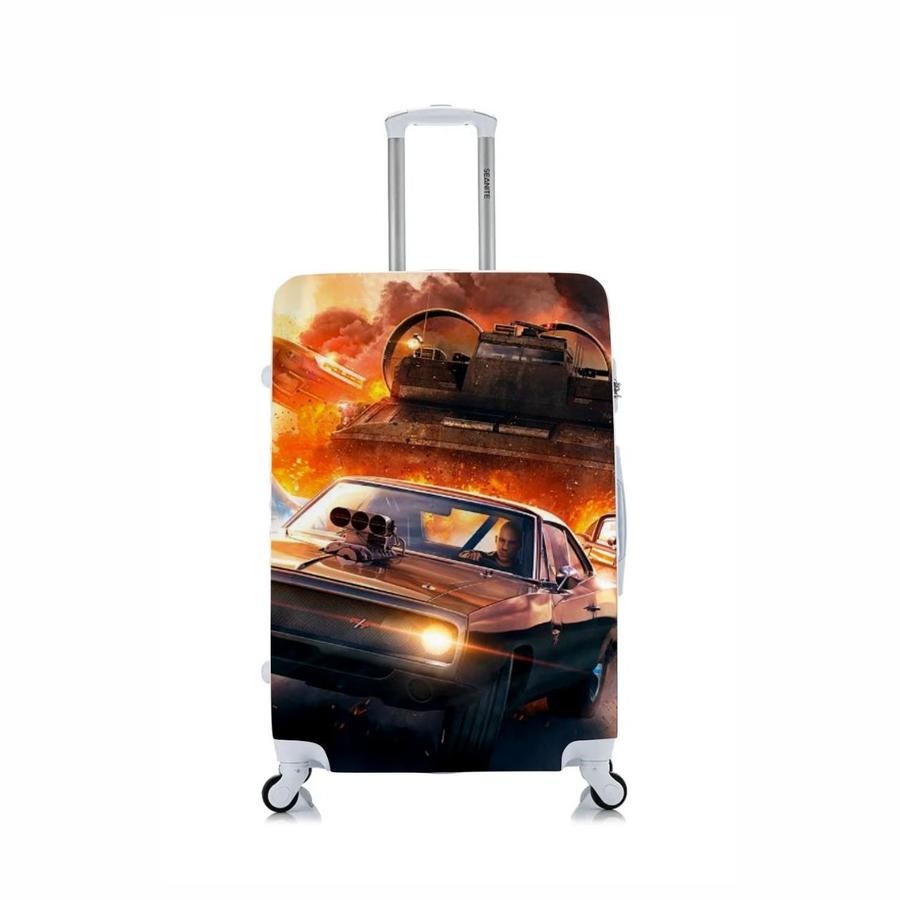 Capa Protetora Para Mala Viagem Personalizada Grande The Fast and The Furious Carro Toretto