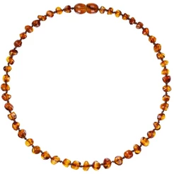 Colar de Âmbar Baroque Cognac 32 cm
