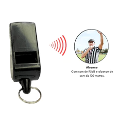 Apito Arbitro Profissional Juiz Futebol Futsal Campeonato Treinador Plástico Campo Jogo Capitão