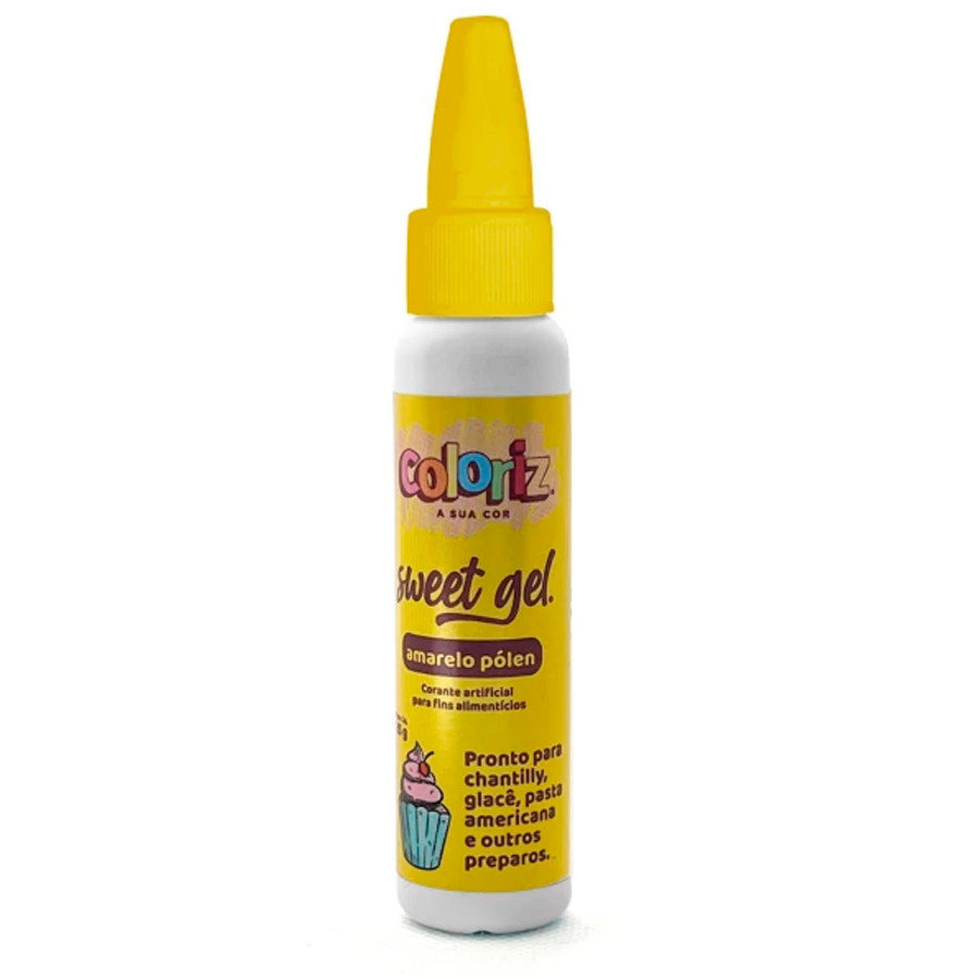 Corante Sweet Gel  Amarelo Pólem - 25g - 1 unidade - Coloriz - Rizzo