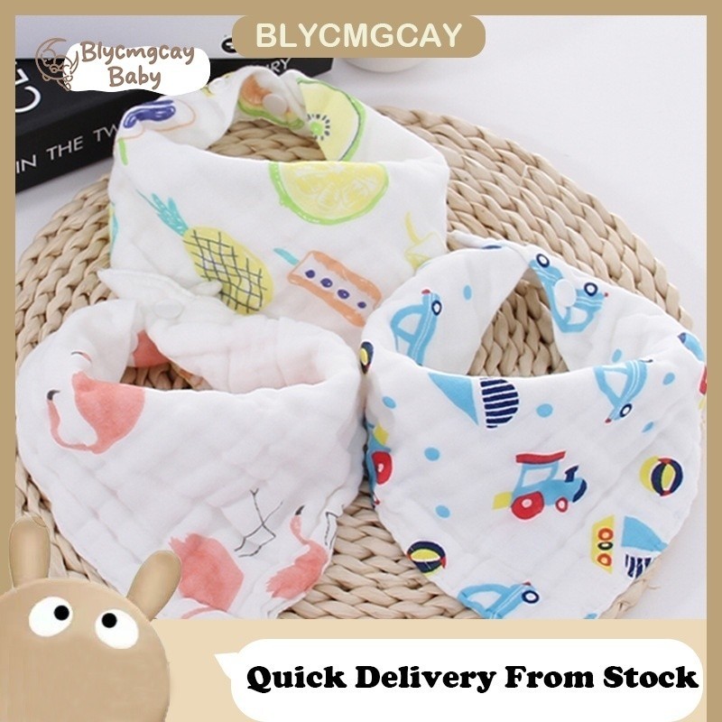 Babador Triangular Infantil 8 Camadas Algodão