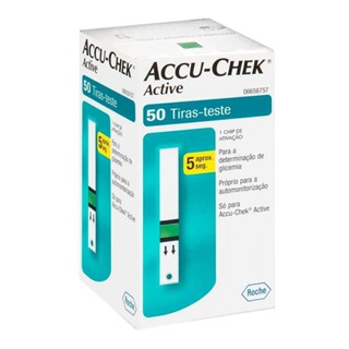 ACCU-CHEK ACTIVE COM 50 TIRAS em Oferta na Shopee