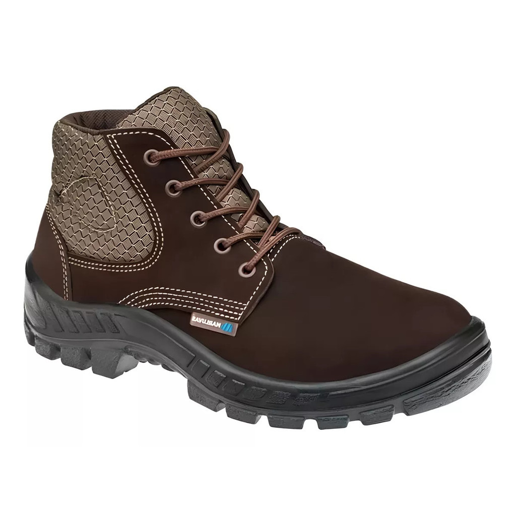 BOTA DE SEGURANÇA MARLUVAS 50B26BP BICO PVC COURO MARROM RELAX C.A 45611