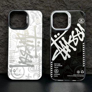 Marcas Da Moda Graffiti Case Para iPhone 16 15 14 13 12 11 Pro Max XR X XS 7 8 Plus SE2 Legal Criativo Luxo IMD Chapeamento Metal Capa Dura À Prova De Choque em Oferta na Shopee