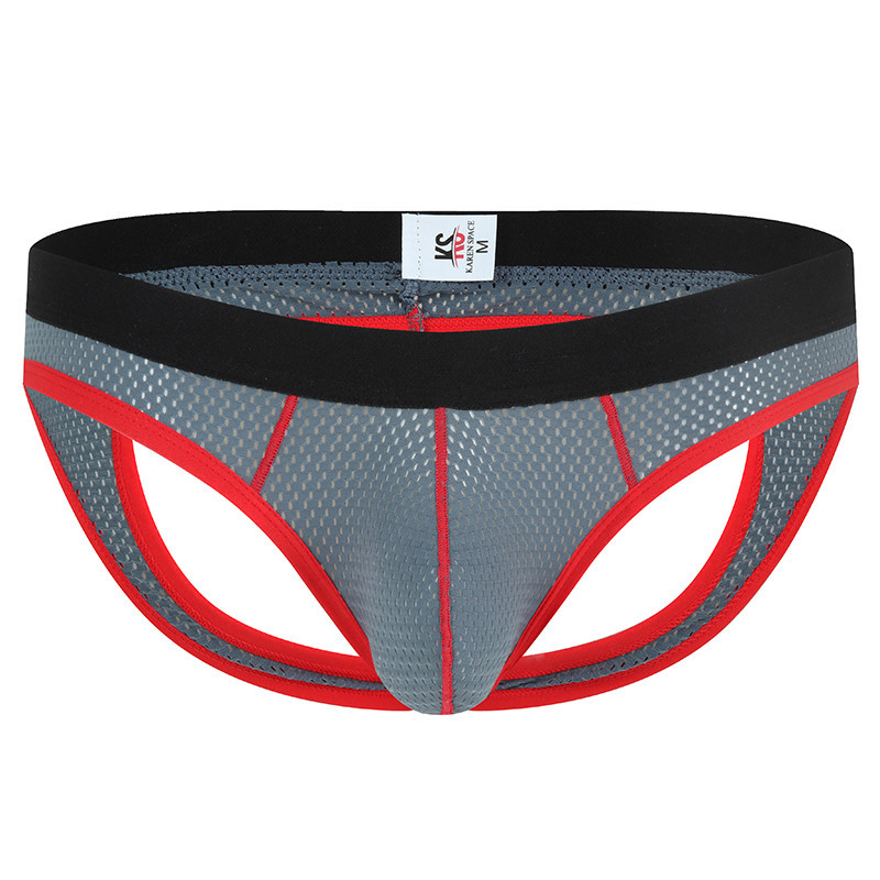 Cueca Jockstrap De Malha Masculina Bolsa De Cintura Baixa Roupa Íntima Confortável