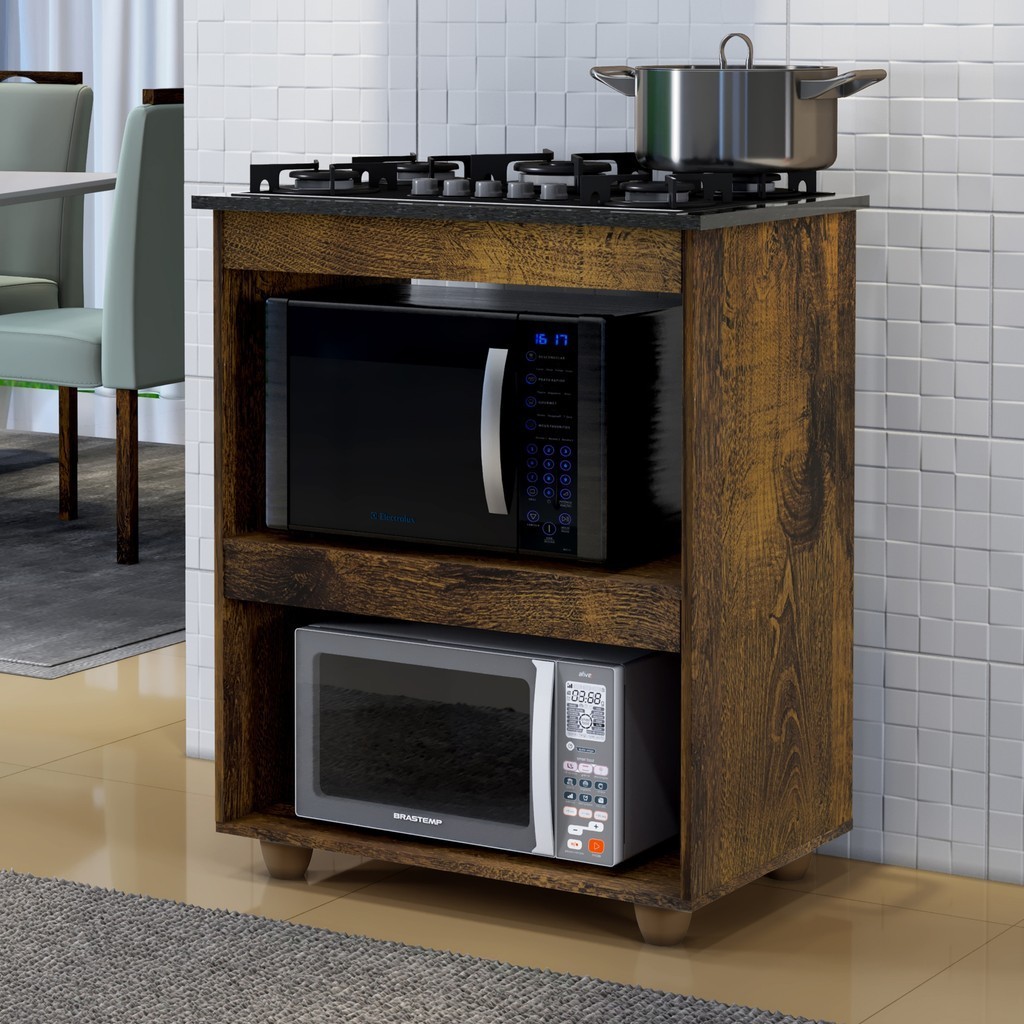 Balcão de Cozinha para Cooktop 5 Bocas Turim Kaiki em Oferta na Shopee