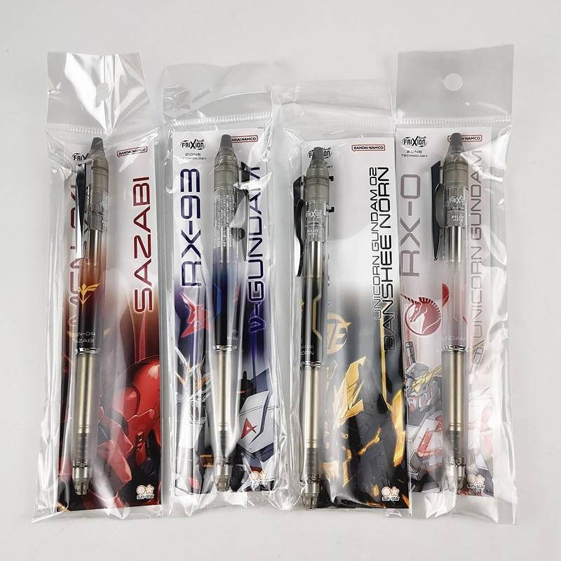 Japão FriXion Piloto V-Gundam Unicorn Sazabi MSN-04 0.5mm Preto Tinta Clicker Caneta Rollerball Apagável
