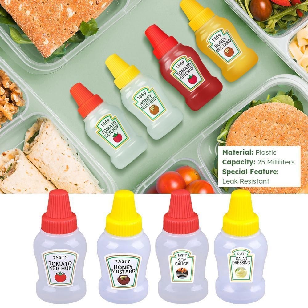 Molho De Tomate Mini Garrafa De Sabor Squeeze Ideal Para Bento Box Restaurante E Recipiente De Portátil Catering