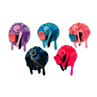 Kit 4 Escova com Massageador de Silicone e Touca de Cetim em Oferta na Shopee