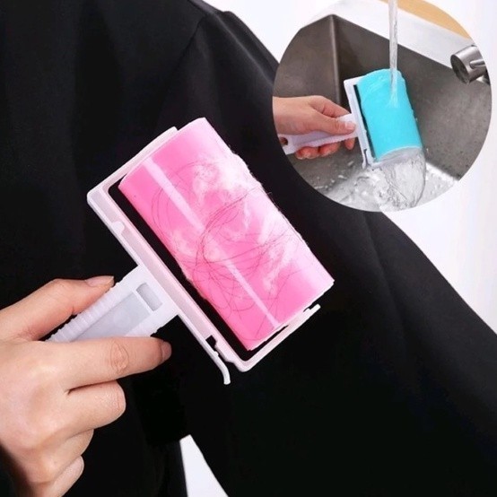 Rolo Tira Pelos, Fiapos, Poeiras Lavável Multiuso Com Tampa Universal Plástico Original Alta Qualidade-Top Util em Oferta na Shopee
