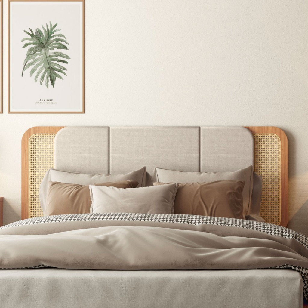 Cabeceira Casal 100% Mdf Freijo/Liso -  Dalla Costa em Oferta na Shopee