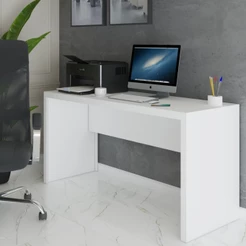Mesa Escrivaninha Berlim 163 Cm Branco - Panorama Móveis