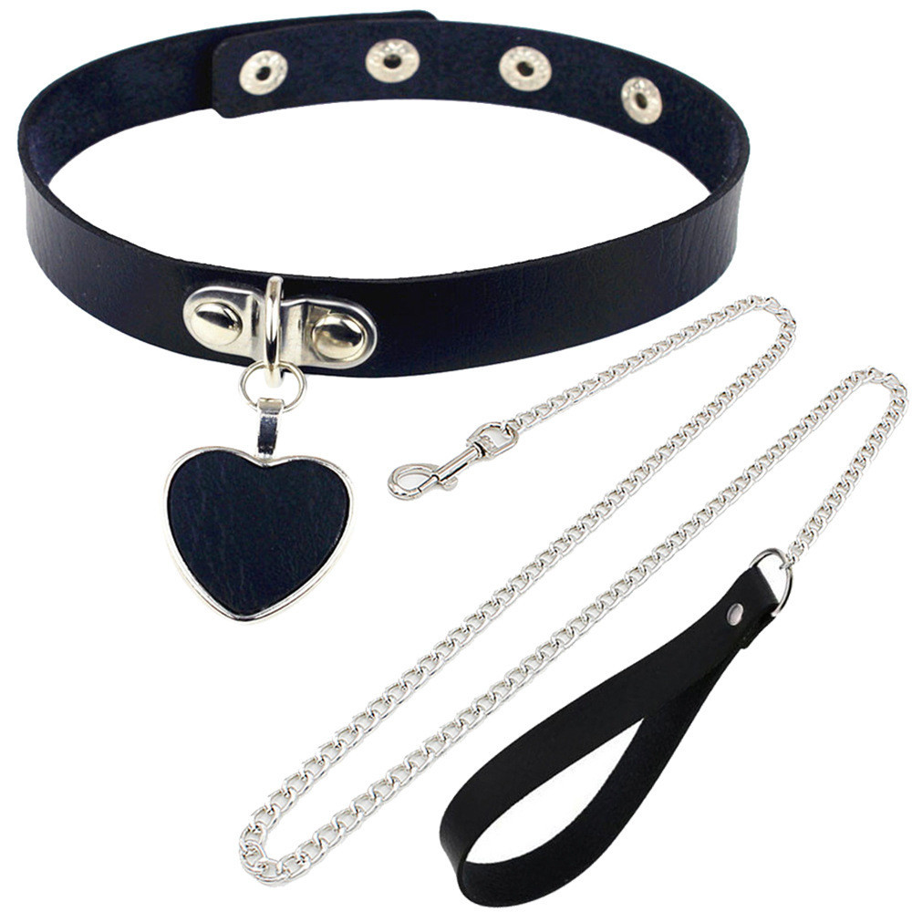 Punk Personality Heart Pendant Choker Necklaces Para Mulheres Colares De Corda De Tração Conjunto De Jóias De Festa em Oferta na Shopee