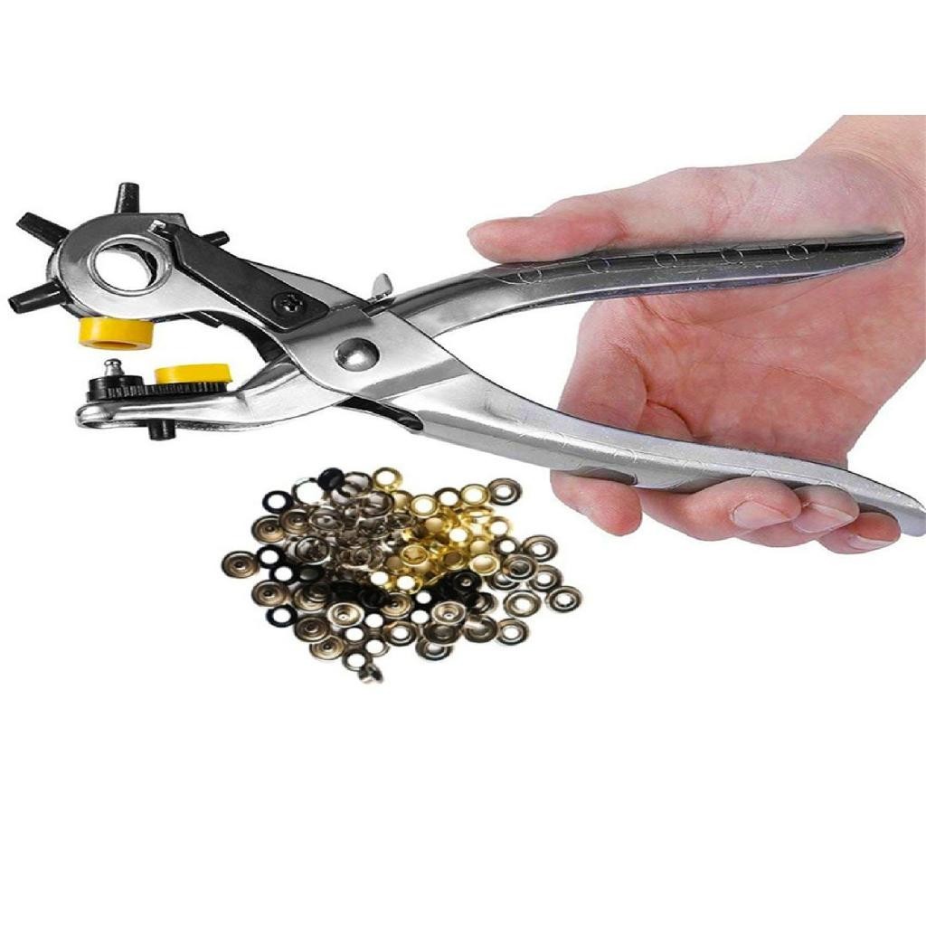 Alicate Vazador Couro Pregar Ilhos 54 Botao Metal Tic Tac 35