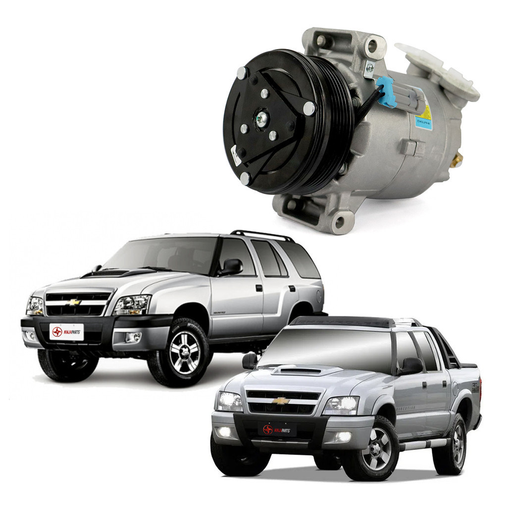 Compressor Ar Condicionado Blazer 6 PK S10 GM 2.4 2.5 Original Novo Diesel Etanol Gasolina Delphi