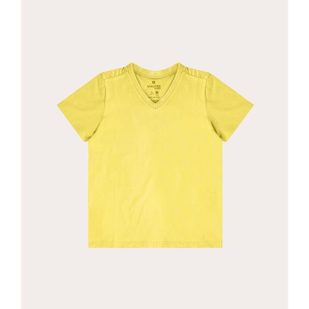 Camiseta Infantil Menino Decote V Em Malha UV50+ Malwee Kids