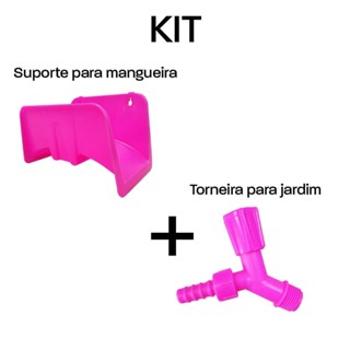 Kit Suporte Para Mangueira + Torneira de Jardim em Oferta na Shopee