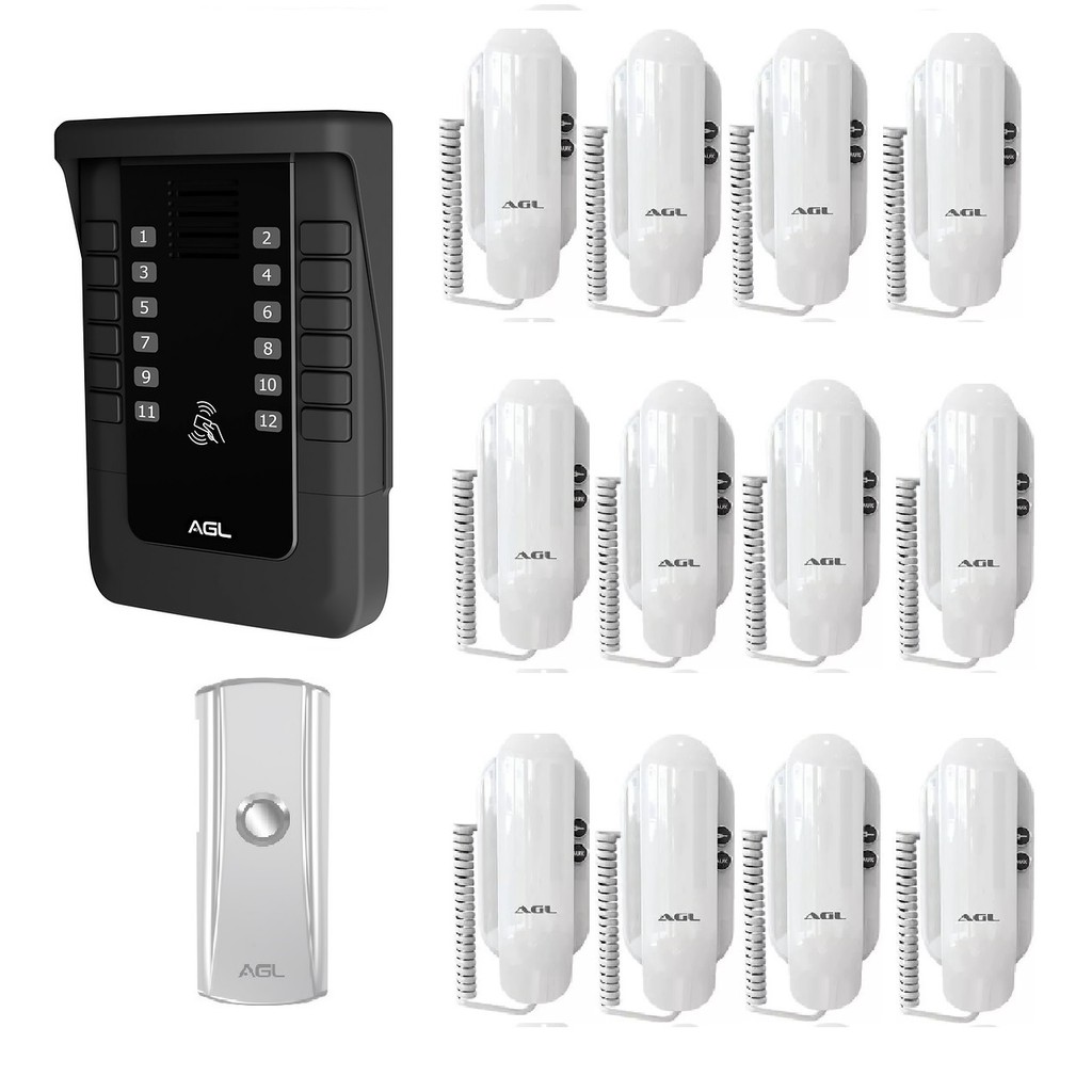 Porteiro Coletivo S-500-12 Com 12 Pontos De Interfones S100