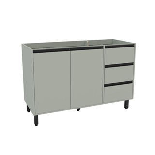 Balcão de Cozinha para Pia 120 Cm Koya 2 Portas 3 Gavetas em Oferta na Shopee