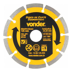 Disco De Corte Diamantado 125mm Segmentado - Vonder