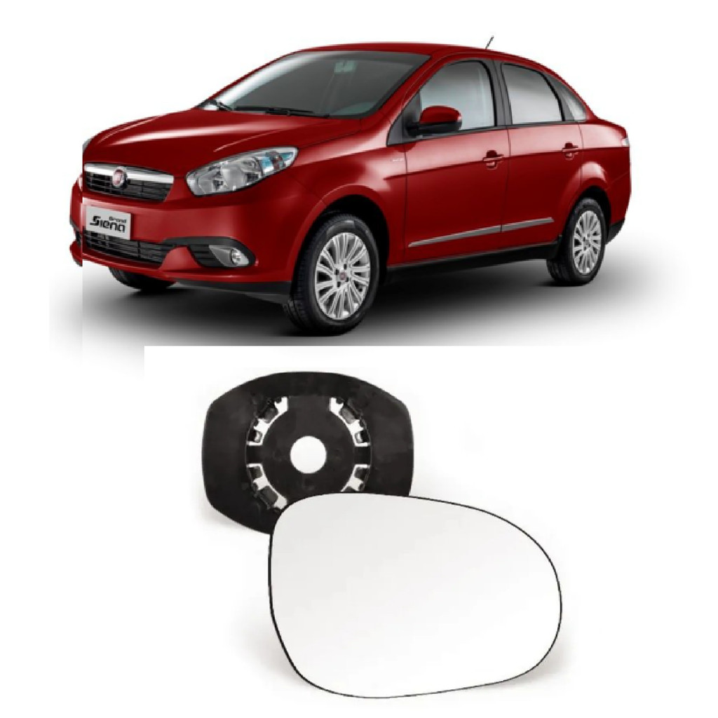 Lente Espelho C/ Base Retrovisor Grand Siena 13 14 15 16