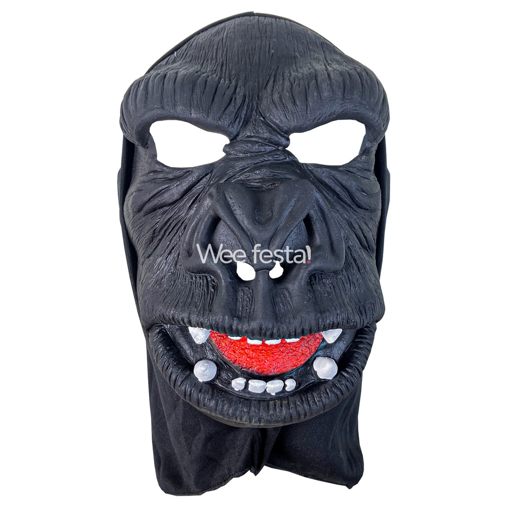 Máscara Látex Capuz Animal Macaco Chimpanzé Gorila Festa Fantasia Halloween Carnaval Careta Terror