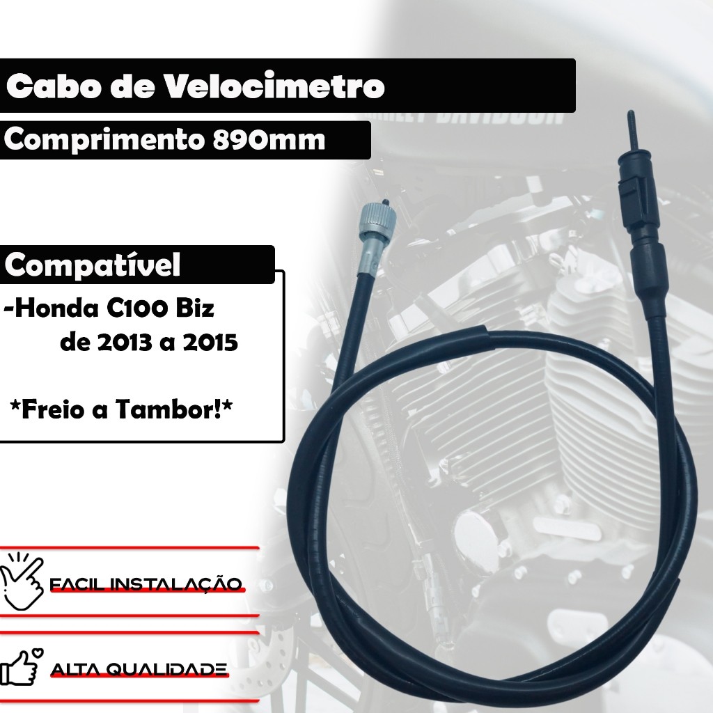Cabo De Velocimetro Para Biz 100 C100 Ks Es 2012 2013 2014 2015 Da Pra Biz100 Honda — imagem 2 de 2