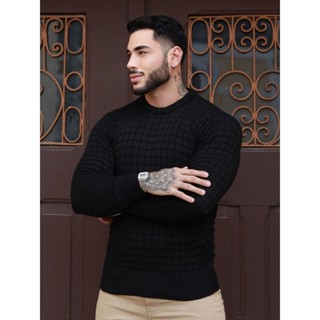 TRICOT DE LUXO Sueter tricot links blusa masculino basic chique mais grosso