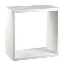 Kit 3 Nicho Decoração Ambiente Quarto Sala Loja 30x30x20 Cm MDF Branco TX