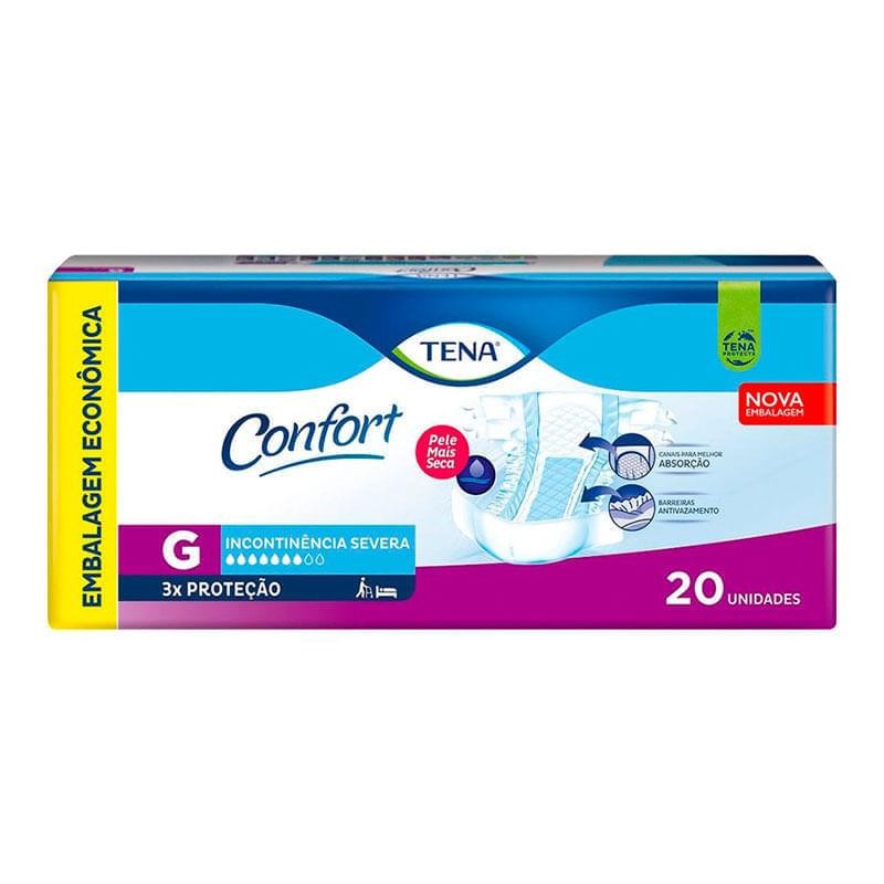 Fralda Geriátrica Tena Confort G Embalagem Econômica 20 Unidades em Oferta na Shopee