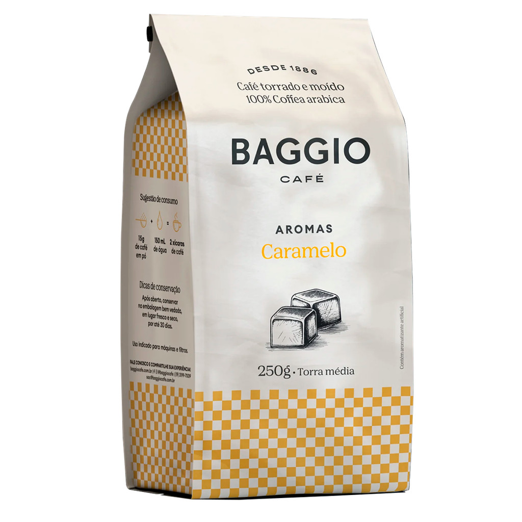CAFÉ BAGGIO TORRADO E MOÍDO CARAMELO 250G