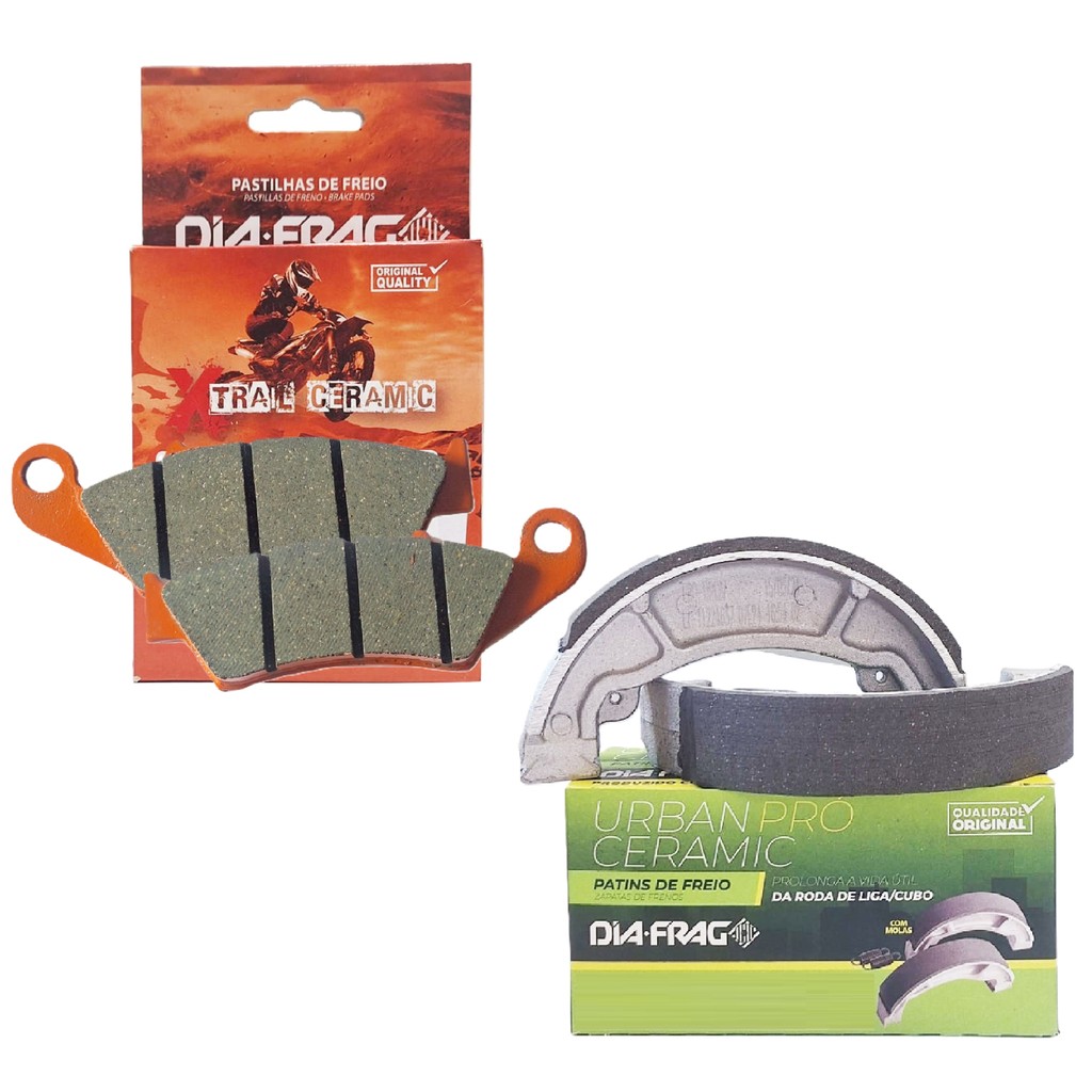Kit Pastilhas e Lonas de Freio Xr 250 Tornado Diafrag Trail Cerâmica em Oferta na Shopee