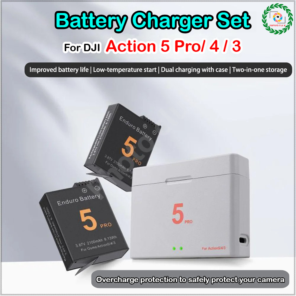 Para DJI Osmo action 5 Pro/4/3 Câmera Carregador De Bateria Caixa HUB Carregamento Ação Acessório
