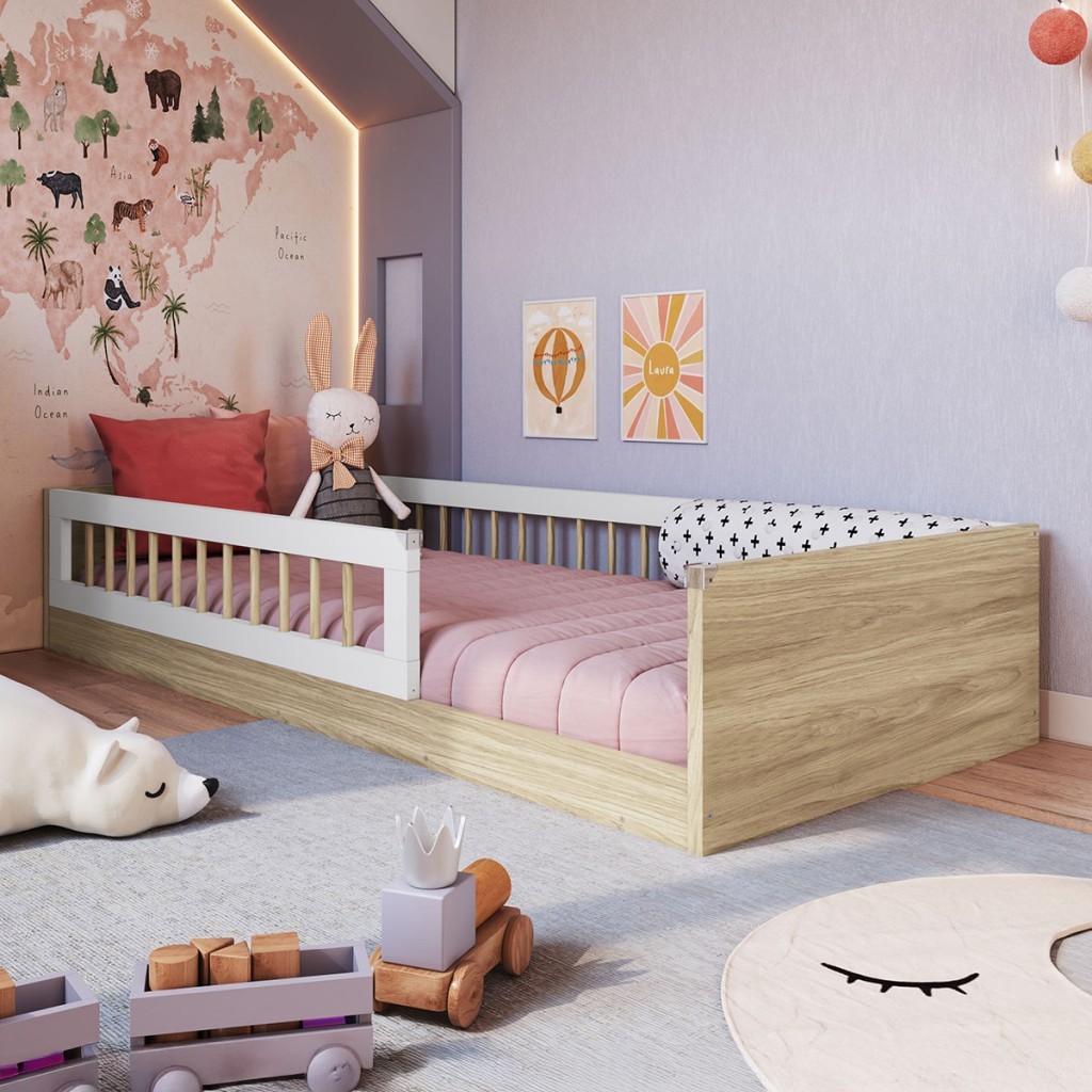 Cama Montessoriana Solteiro Affetto - Completa Móveis em Oferta na Shopee