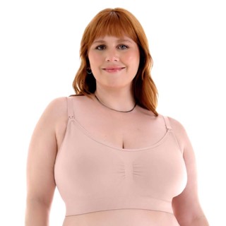 Sutiã Amamentação Plus Sem Costura Blush Zee Rucci em Oferta na Shopee