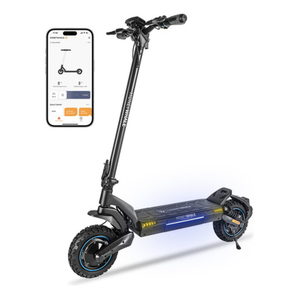 HONEYWHALE T5 Patinete Elétrico Scooter 45km 60km/h 750w*2 Motor duplo