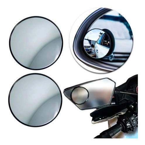 Par Espelho Retrovisor Convexo Auxiliar Vidro 5cm Carro Moto em Oferta na Shopee