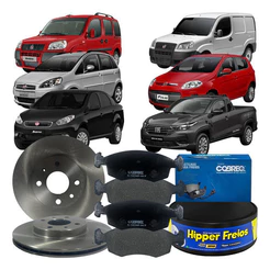 Kit Disco Freio Dianteiro Pastilha Fiat Palio 2010 Á 2017