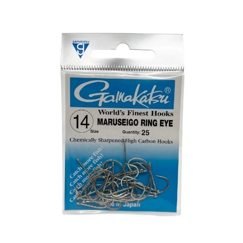 ANZOL GAMAKATSU MARUSEIGO Nº14 - Made in Japan. Para peixes de água doce ou salgada.