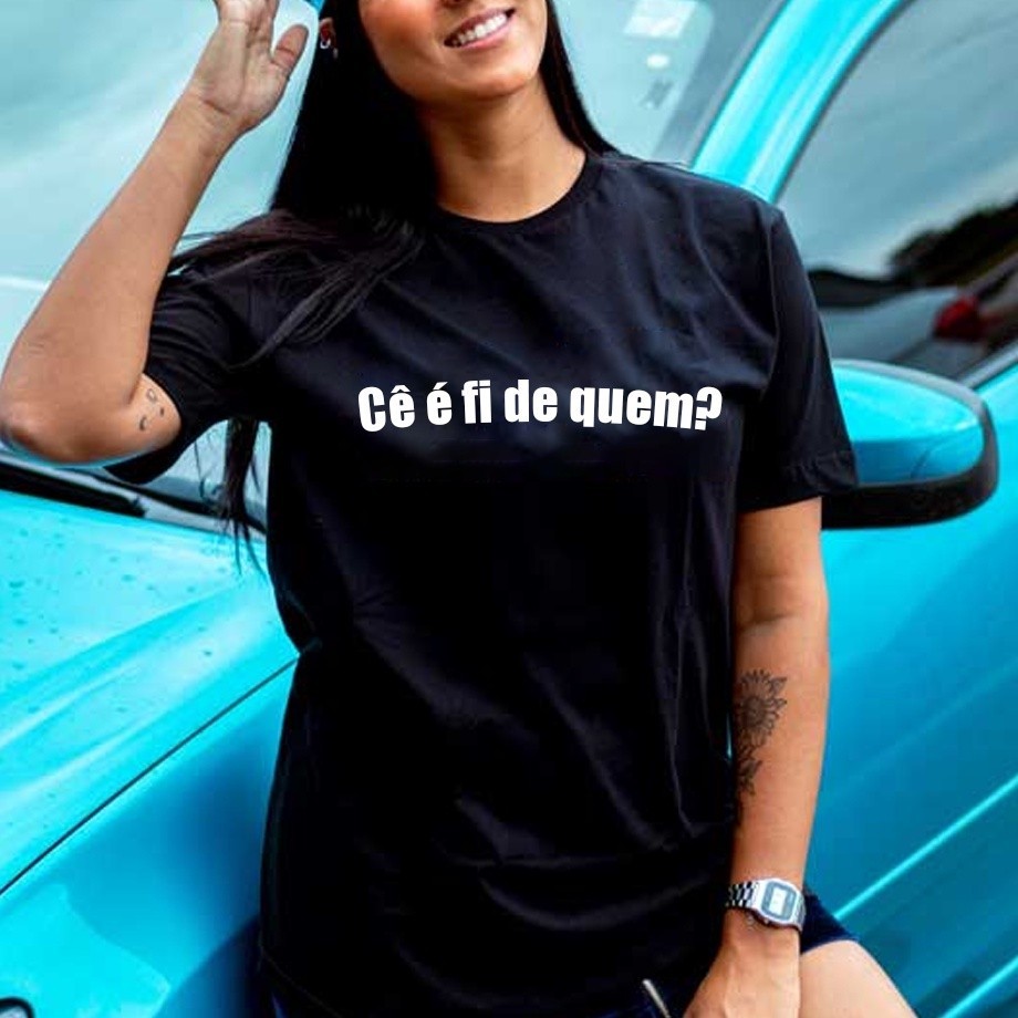 Camiseta Premium Cê É Fi De Quem Mineiro Frases 100% Algodão Lançamento Envio Imediato em Oferta na Shopee