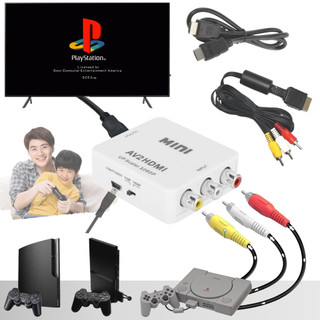 Kit Adaptador Vídeo Av Rca Para Tv Hdmi PS1 PS2 PS3