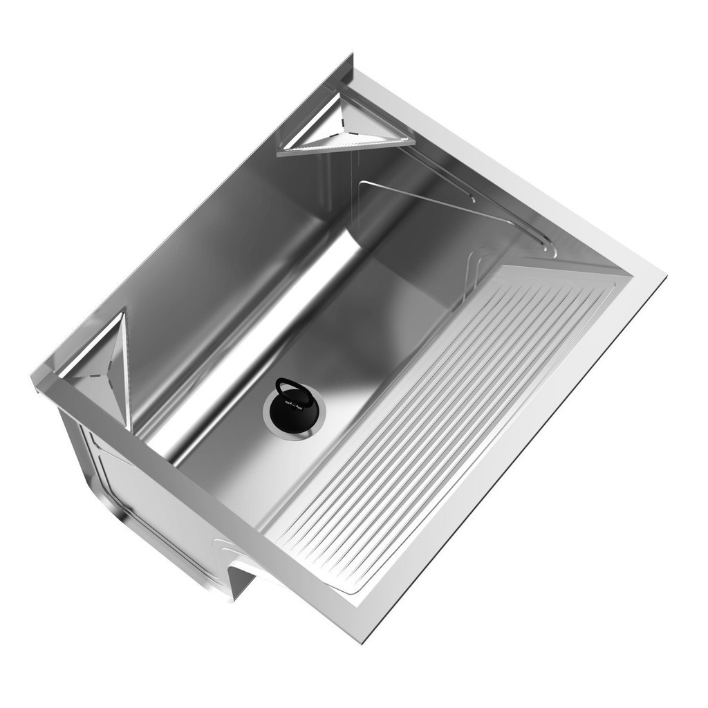 Tanque para Lavanderia em Aço Inox de Parede Avulso 500 Super com Suporte 60,8x50,6x43,4cm 68 Litros 68 em Oferta na Shopee