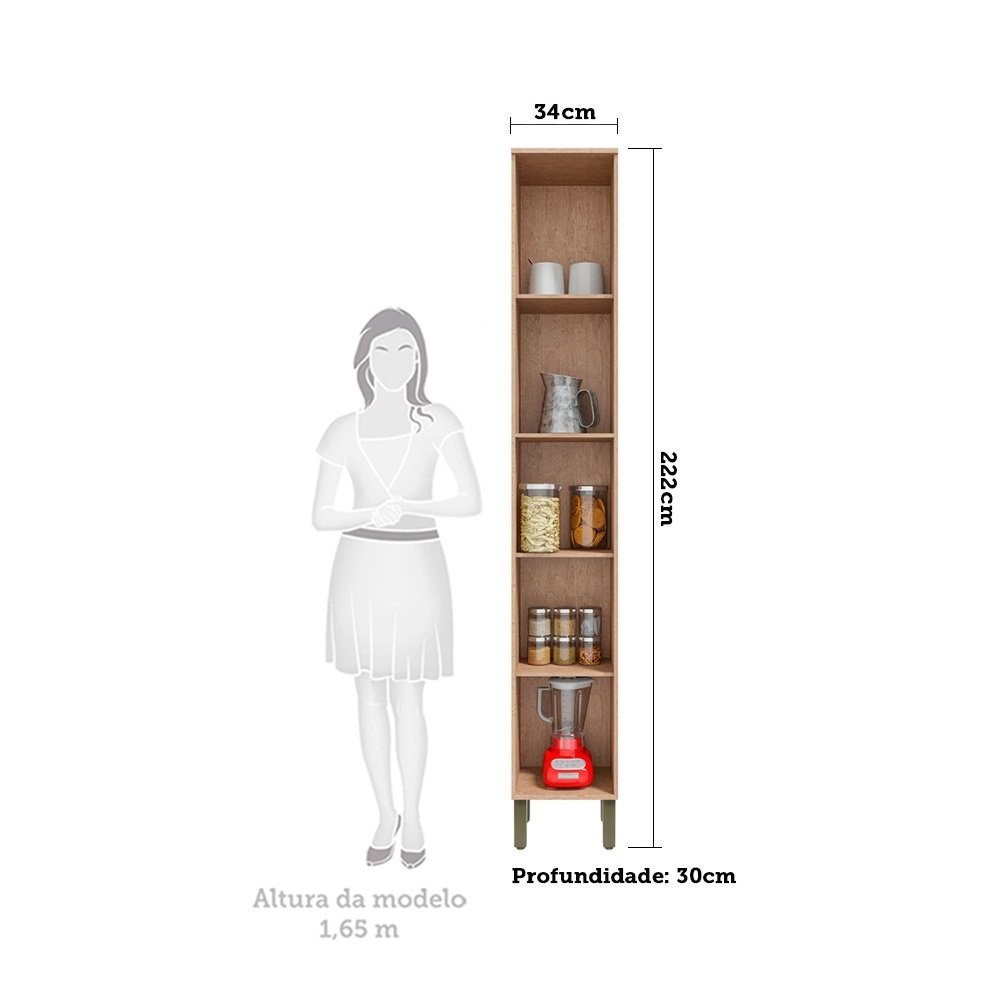 Detalhes do Paneleiro Simples com 2 Portas 100% MDF Itália Espresso Móveis Castanho/Branco