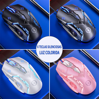 Mouse Gamer Com Led 7 Cores De Luz 4 DPI 6 Botões Com Fio Usb Som e mudo em Oferta na Shopee