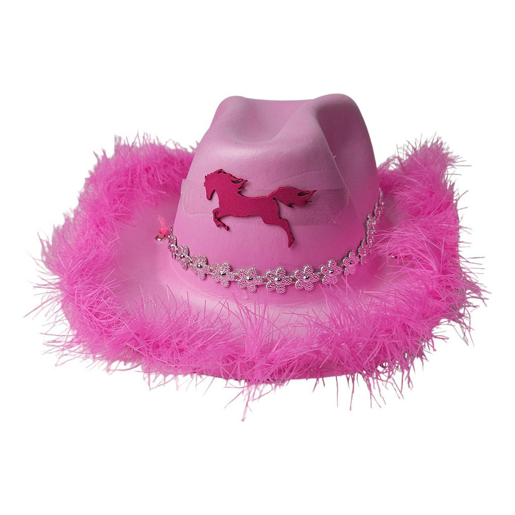 Chapéu Infantil Adulto Rosa Ana Castela Boiadeira Vaqueiro