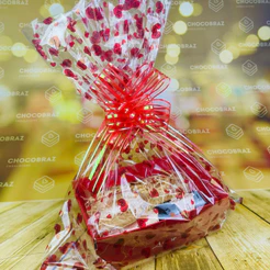 25 Saco Para Cesta E Presentes DIA DOS NAMORADOS 45x60 Cm INOVE