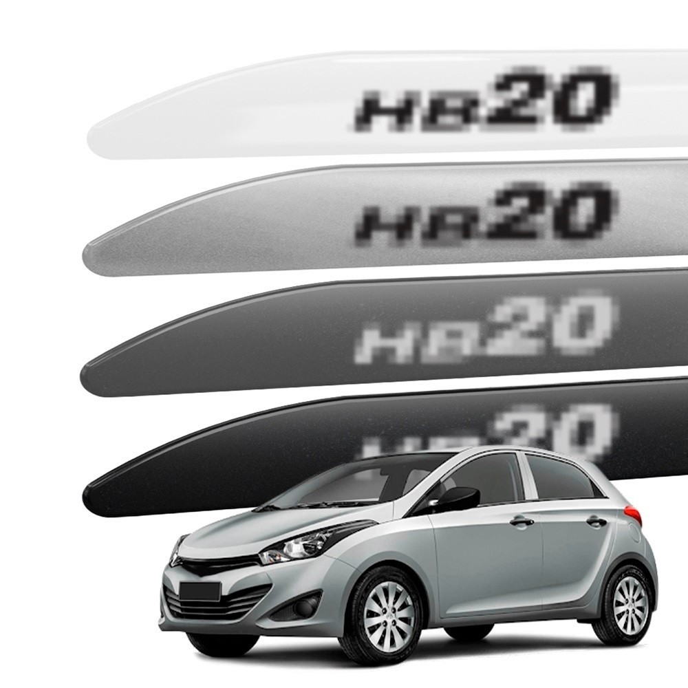 Friso Lateral Hb20 Hatch 2012 a 2024 Ponta Facao Cor Original e com Grafia Modelo Universal