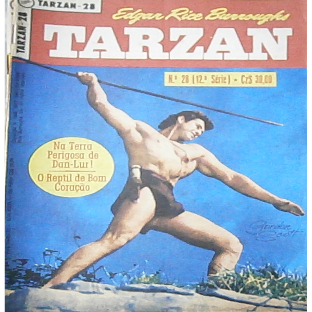 Tarzan Nº 28 12ª Série - Na Perigosa Terra de Dan-Lur! - O Reptil de Bom Coração autor Edgar Rice Burroughs