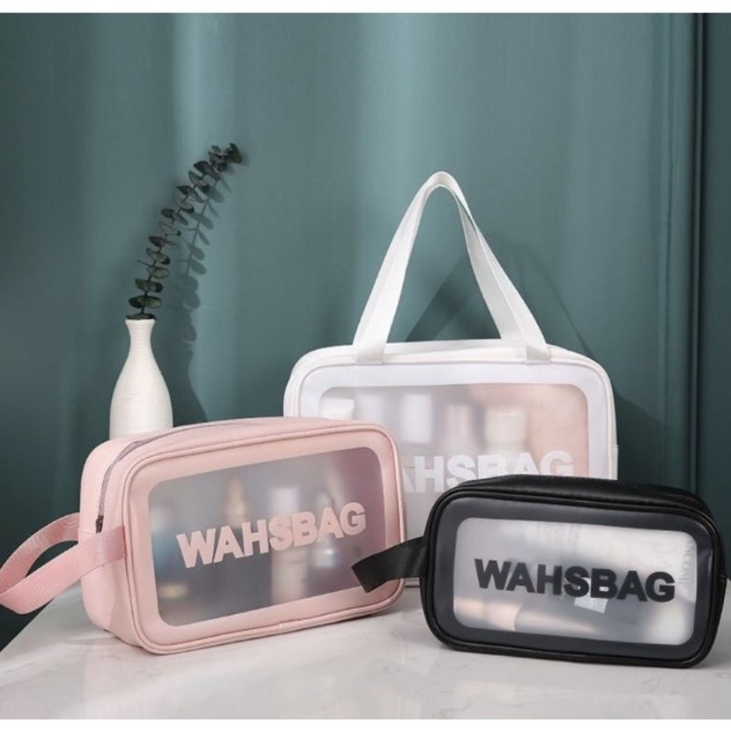Kit 3 Bolsas Necessaires Washbag Transparente À Prova d’água-youyi em Oferta na Shopee