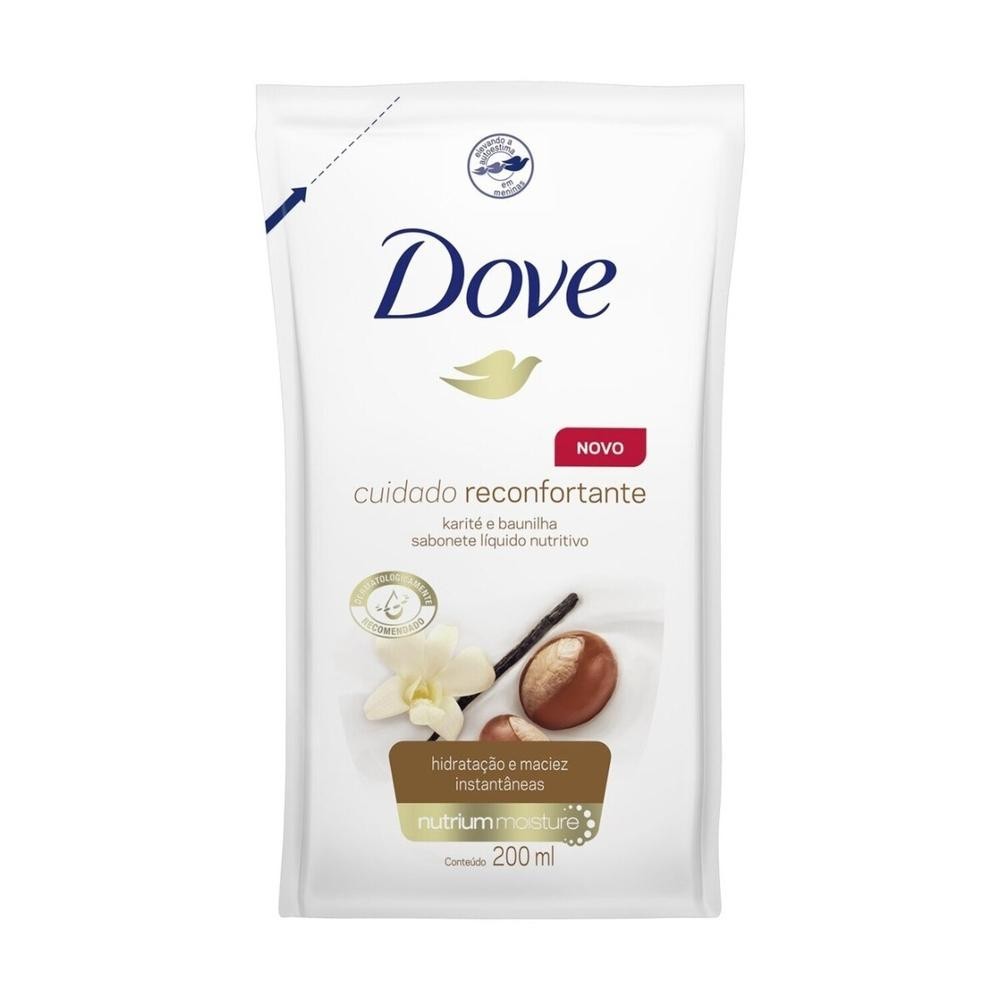 Sabonete Liquido Dove Karite e Baunilha Refil 200ml em Oferta na Shopee